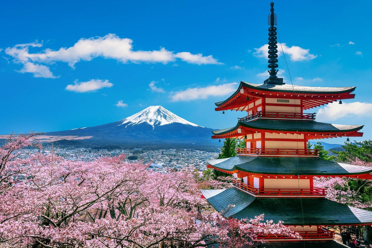 Temple japonais et Mont Fuji illustrant la propreté japonaise et la culture nippone