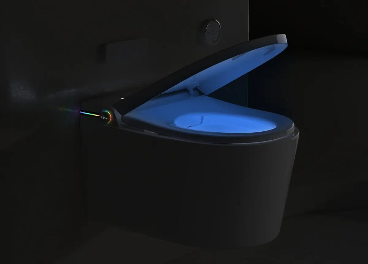 Éclairage nocturne bleu de la Toilette Japonaise Suspendue Nelsmann SORA