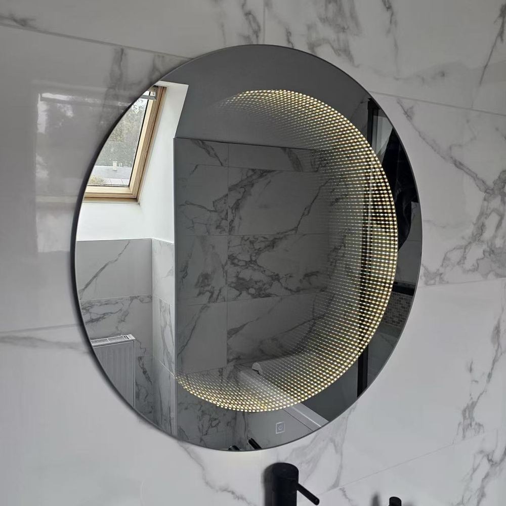 Miroir LED Infinity Nelsmann allumé, effet tunnel 3D à l'infini