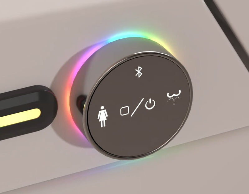 Molette de commande avec éclairage RGB et connexion Bluetooth de la toilette japonaise Nelsmann SORA