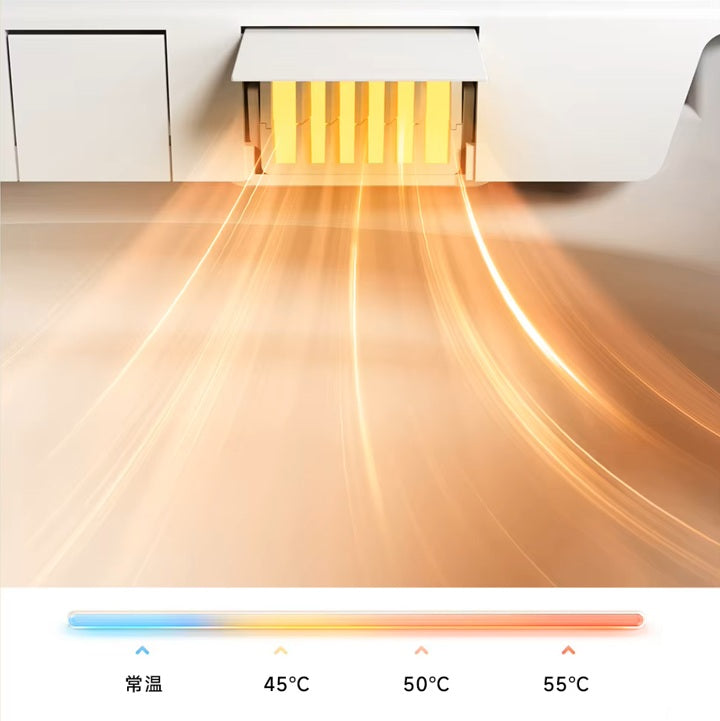 Vue sur le séchage à air chaud de la Toilette Japonaise Nelsmann Gris