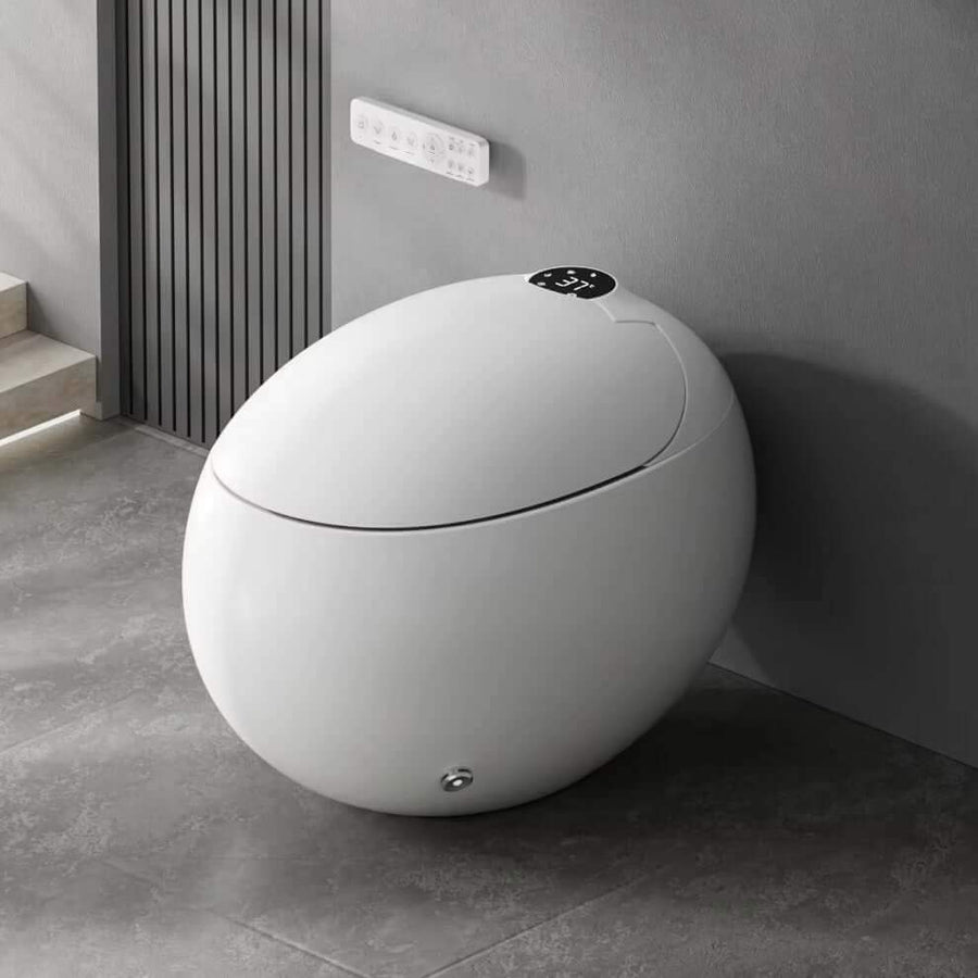 Toilette Japonaise Intelligente Nelsmann TAMAGO installée dans une salle de bain moderne