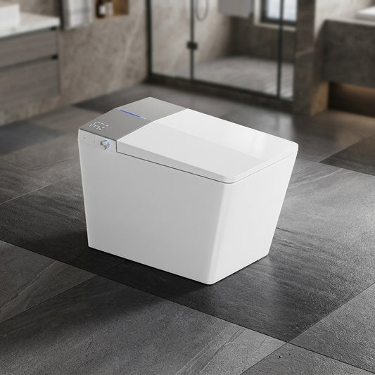 Toilette Japonaise Nelsmann Gris dans une salle de bain moderne