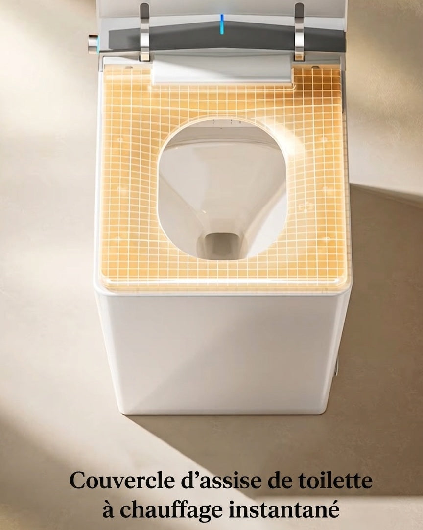 Vue sur la lunette chauffante de la Toilette Japonaise Nelsmann Gris