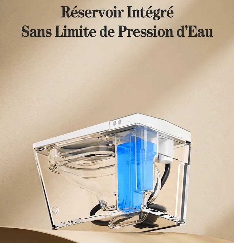 Vue éclatée de la Toilette Japonaise Nelsmann Gris avec réservoir intégré