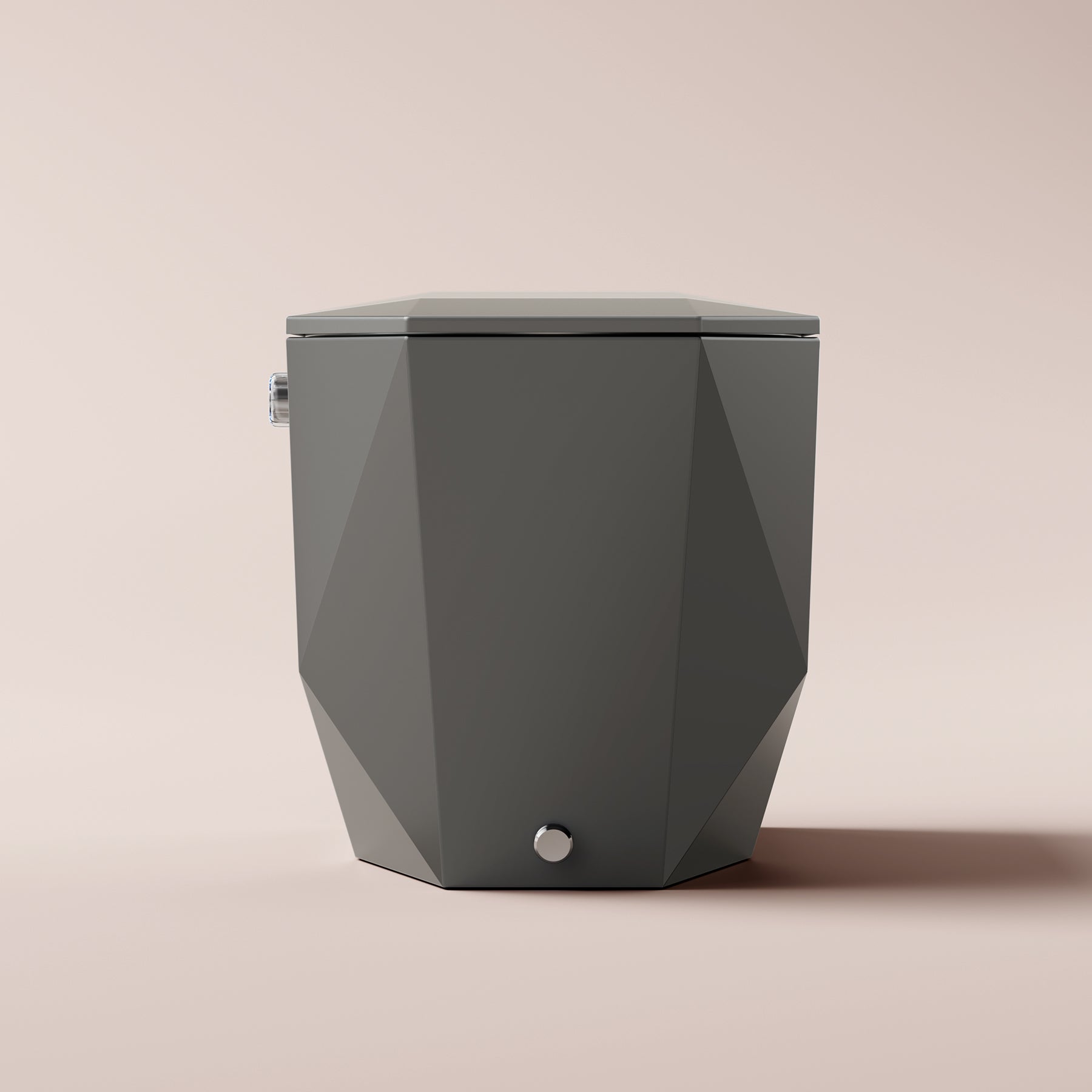 Toilette japonaise luxe Nelsmann KONGO coloris gris vue de face sur le détecteur de mouvement