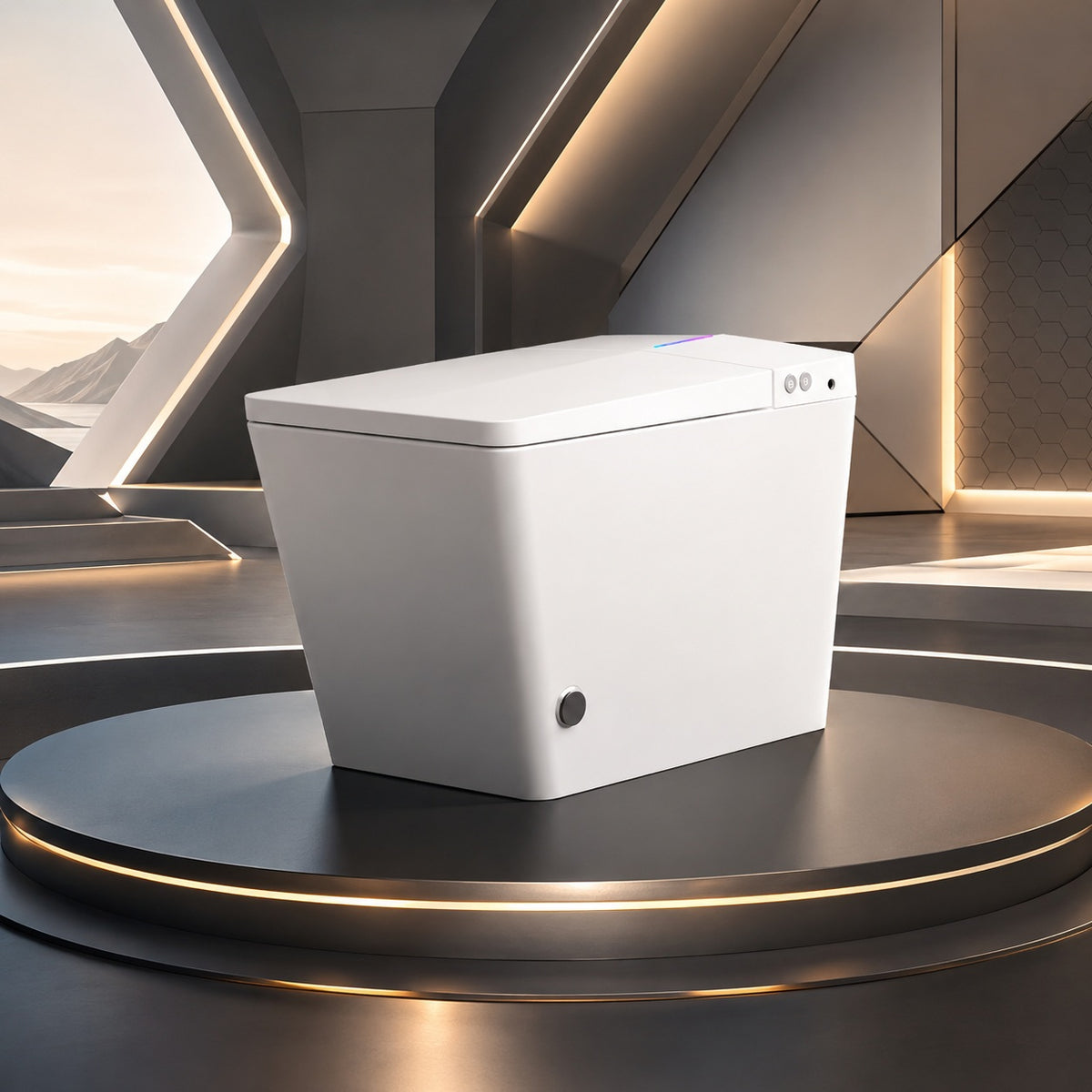 wc japonais blanc forme carre pose au sol